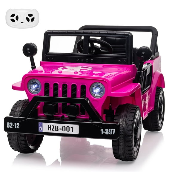 Shininglove 12V Kids Battery Powered Ride on Car with Remote Control for Boys & Girls Ages 3 Years and up, Rose Red