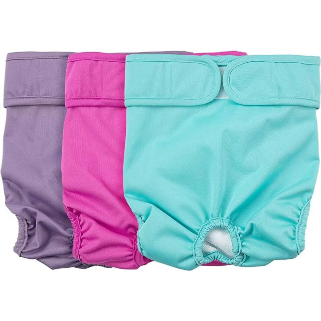 Shininglove 3pcs Washable Reusable Premium Dog Diapers for Small Medium