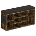 thumbnail image 1 of Shininglove 41" Cubby Shoe Storage Bench with Foam Padded Seat Cushion and Side Pocket for Entryway, 1 of 6