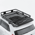 thumbnail image 1 of Shininglove 46" x 36" Black Roof Rack Cargo Basket – Heavy-Duty 200LB Capacity Rooftop Carrier for SUV, Truck, Van, 1 of 4
