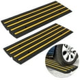 thumbnail image 1 of Shininglove 48" Heavy-Duty Rubber Curb Ramps (2-Pack) - 110,000 lb Capacity Driveway Threshold Ramps w/Non-Slip Surface, 2.4" Rise for Wheelchairs, Trucks, Scooters & RVs, 1 of 6
