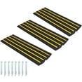 thumbnail image 1 of Shininglove 48" Heavy-Duty Rubber Curb Ramps (3-Pack) - 110,000 lb Capacity Driveway Threshold Ramps w/Non-Slip Surface, 2.4" Rise for Wheelchairs, Trucks, Scooters & RVs, 1 of 3