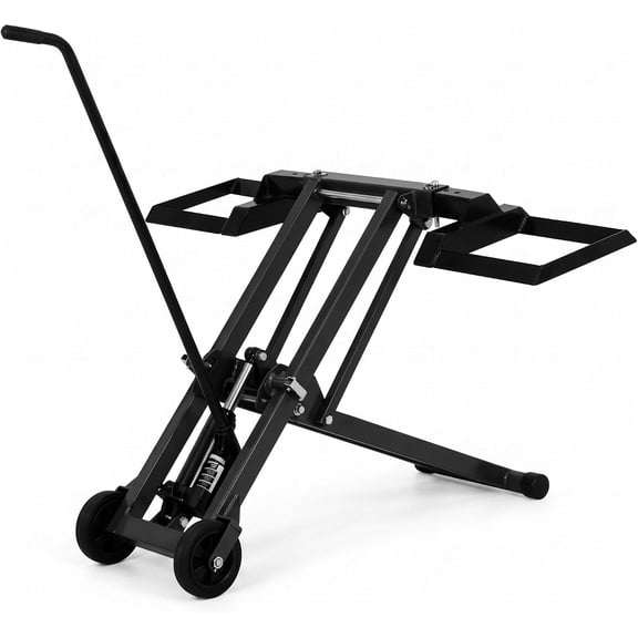 Shininglove 500 Lb Zero Turn Mower Lift with Hydraulic Jack, Adjustable Riding Mower Lift for Tractors, Zero Turns