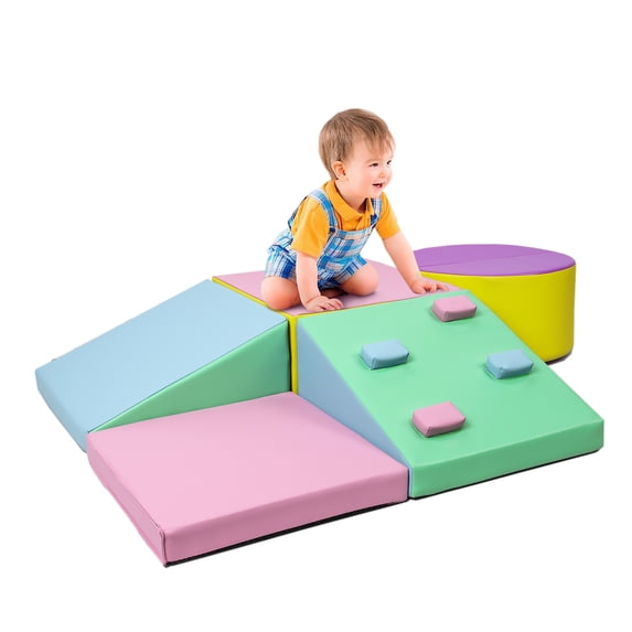 Shininglove 6pcs Playtime and Climb Multipurpose Playset for Infants, Toddlers Climb and Crawl Activity Playset