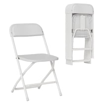 Alvantor 10 Pack Stackable Plastic Folding Chairs, Iron Frame, 280 lb ...