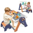 thumbnail image 1 of Shininglove 8 in 1 Toddlers Activity Table Set for 2+ Yrs Boys Girls, Foldable Building Block Table with Magenetic Whiteboard, 1 Chair, 66pcs Large Bricks, 1 of 7