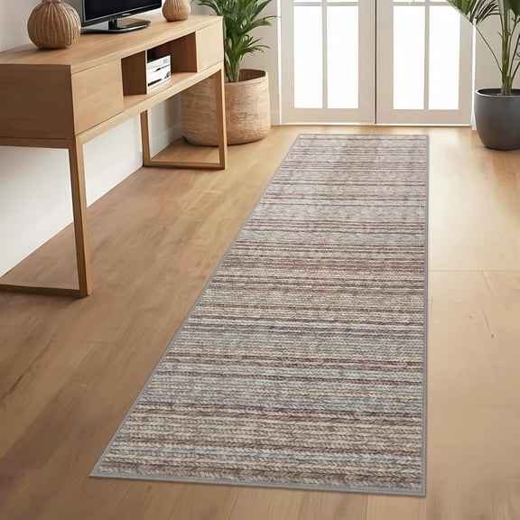 Shininglove Area Rugs for Living Room, Washable Modern Indoor Imitation Braided Floor Carpet, Non Shedding, Low Pile, Non Slip Rug for Bedroom Dining Home Office