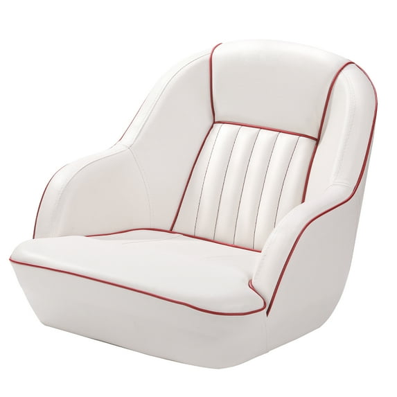 Shininglove Boat Captain Pontoon Bucket Seat, White/Red