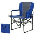 thumbnail image 1 of Shininglove Folding Camping Chairs for Adults – Heavy Duty 330LB Capacity Director Chair with Side Table, Cup Holder & Pocket – Portable for RV, Beach, Garden, Deck, 1 of 3