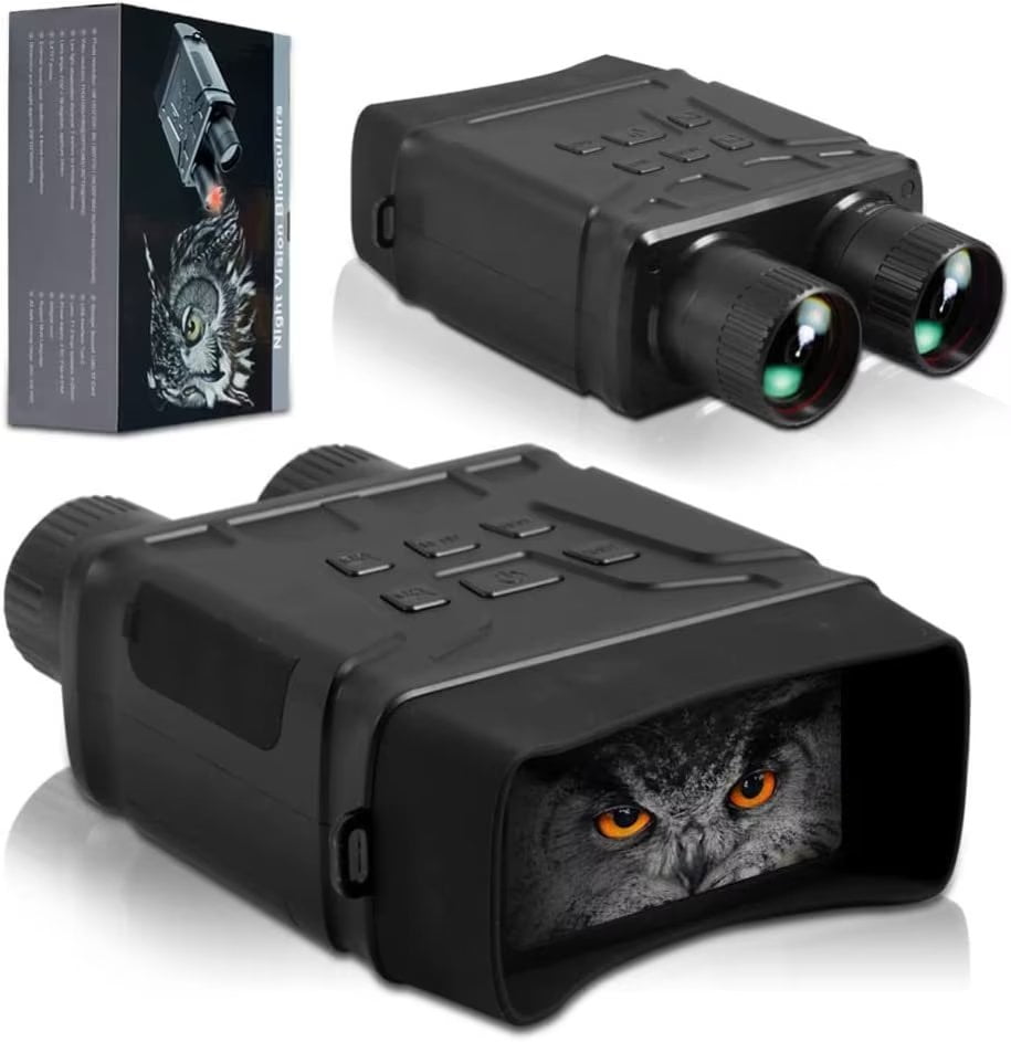 Shininglove Goggles, R6 Digital Binoculars Camera Large Viewing Screen 1080p for Spotting Hunting Camping Travel