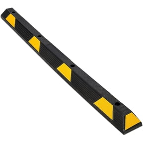 Shininglove Heavy Duty Rubber Parking Curb 72 Inch – 55,000 Lb Capacity Wheel Stop with 8 Reflective Strips for Garage, Driveway & Commercial Parking Lots