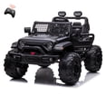 thumbnail image 1 of Shininglove Kids Battery Powered 2 Seats 24V Ride on Car with Remote Control Car Powerful off-Road Vehicles, Black, 1 of 7