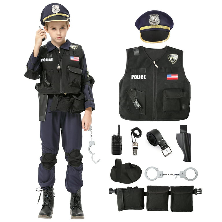  Deluxe Police Officer Halloween Costume and Role Play