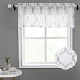 thumbnail image 1 of Shininglove Sheer Cafe Valance Embroidered Yarn Dandelion Curtain for Short Windows, 52x15inch, Beige, 1 of 7