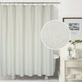 thumbnail image 1 of Shininglove Shower Curtains for Bathroom, Decorative Embossed Pattern, Water Repellent, Cream, 72inx78in, 1 of 6