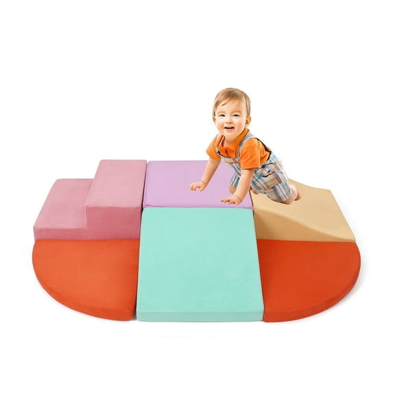 Shininglove Toddlers Foam Climbing Toys, 6PCS Climb and Crawl Activity Playset