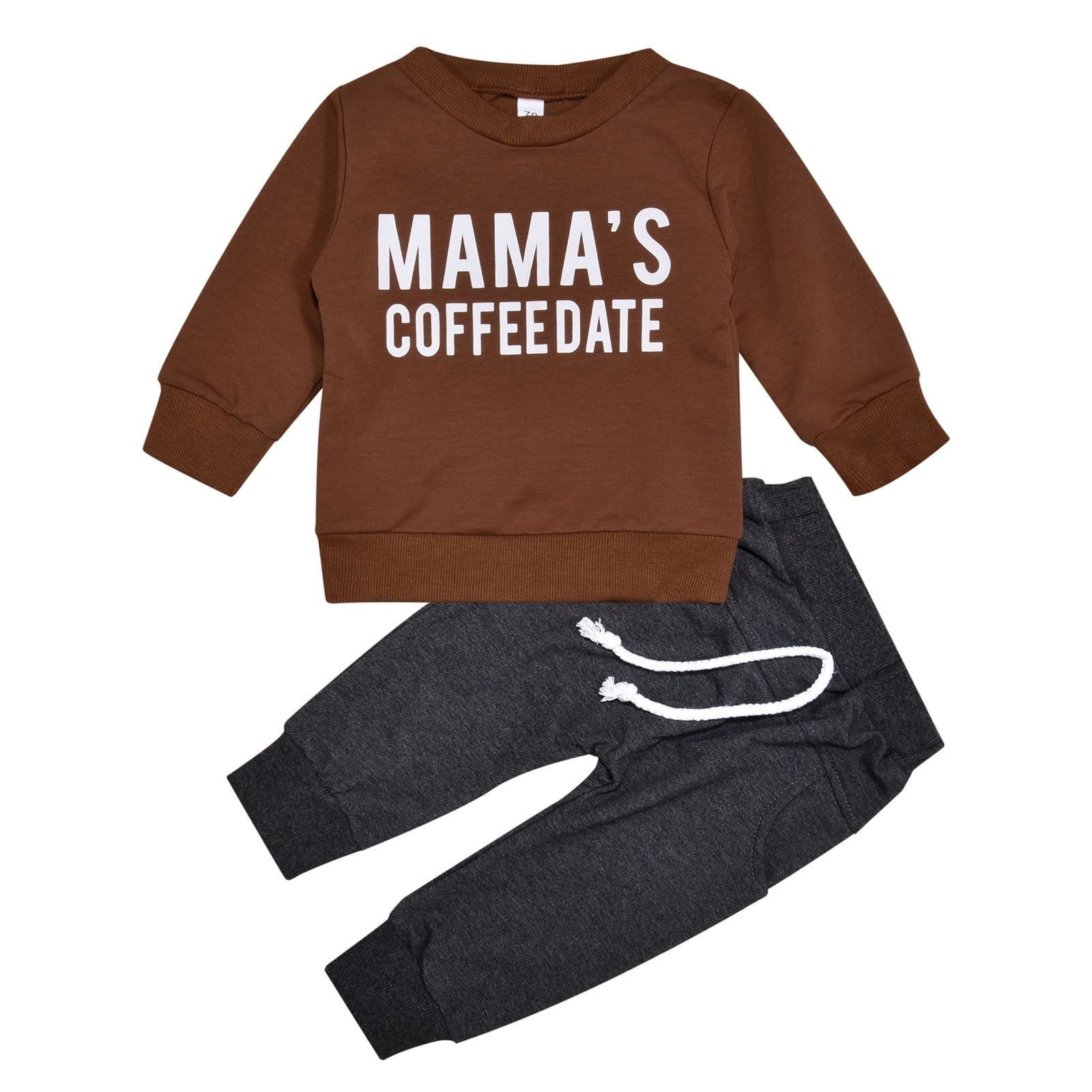 Shiningupup Autumn Winter of Letters Printing Head Long Pants Outfit