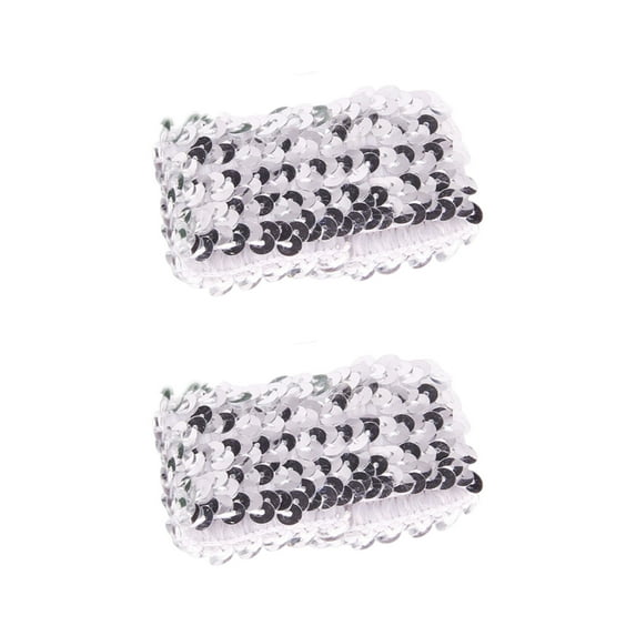 Shinmering Fingerless Arm Sleeves with Sequins for Women and Girls Stage Performances Props Cuffs Party Wear Oversleeves