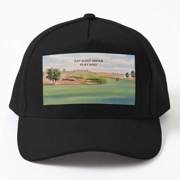 Shinnecock Hills Golf Course Baseball Cap, Eat Sleep Dream Play Golf Design, Classic Hat
