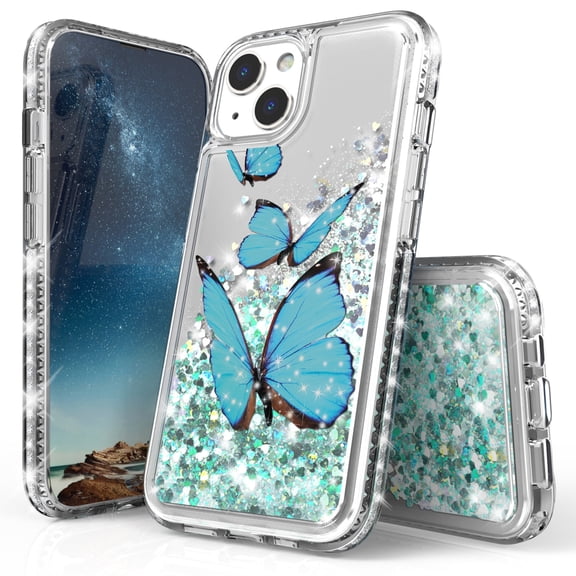 Shinning Diamond Liquid Designed For Apple iphone 13 Mini 5.4"  Case Diamond Clear
