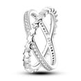 thumbnail image 1 of Shinning Star Orbit Criss Cross Diamond Ring 14K White Gold Over 1.5 Ct Diamond, 1 of 2