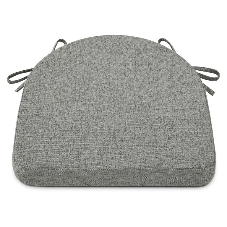 Shinnwa Non Slip Dining Chair Cushion with Ties Machine Washable Cover 17 x 16.5 x 2 inches Light Gray Walmart
