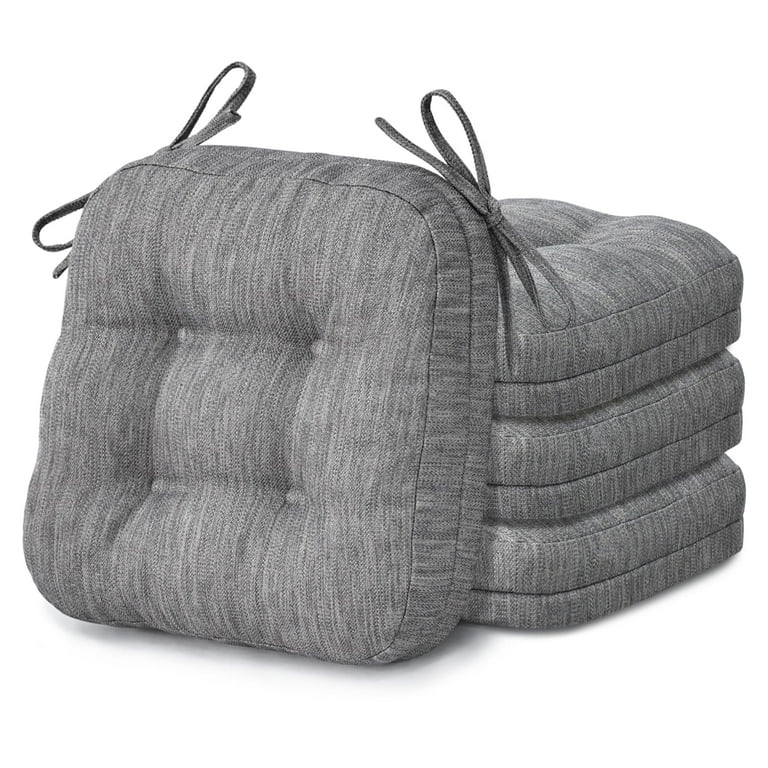 Shinnwa Chair Cushions with Ties 3.5 Thick Tufted Memory Foam Chair Pads Comfy Seat Cushions for Kitchen Dining Chairs 16.5 X 16.5