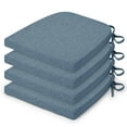 thumbnail image 1 of Shinnwa Chair Cushions for Kitchen Chairs Set of 4 Dining Chair Pads with Ties and Non Slip Back Removable Cover 16" x 16.5",Blue, 1 of 7