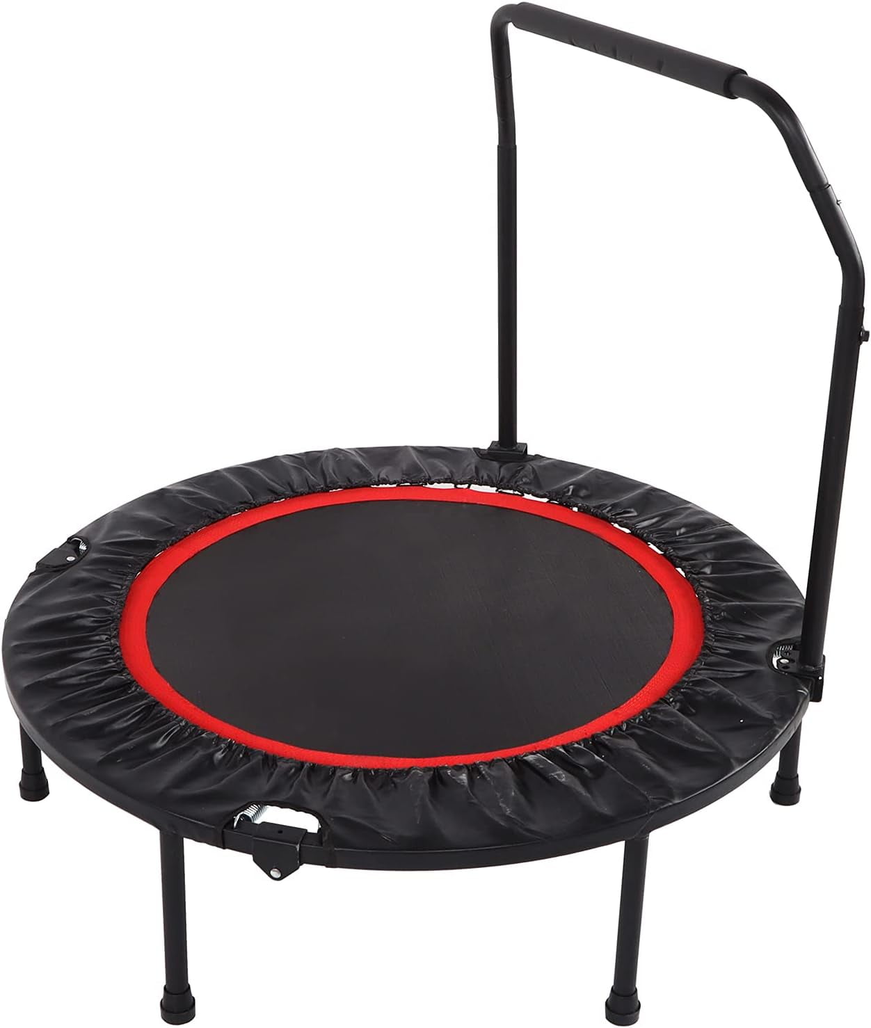 Shinpt 40 Foldable Mini Trampoline Max Load 300lbs Fitness Rebounder with Adjustable Foam Handle Exercise Trampoline with Safety Pad Max for Adults for Indoor Garden Workout. Walmart