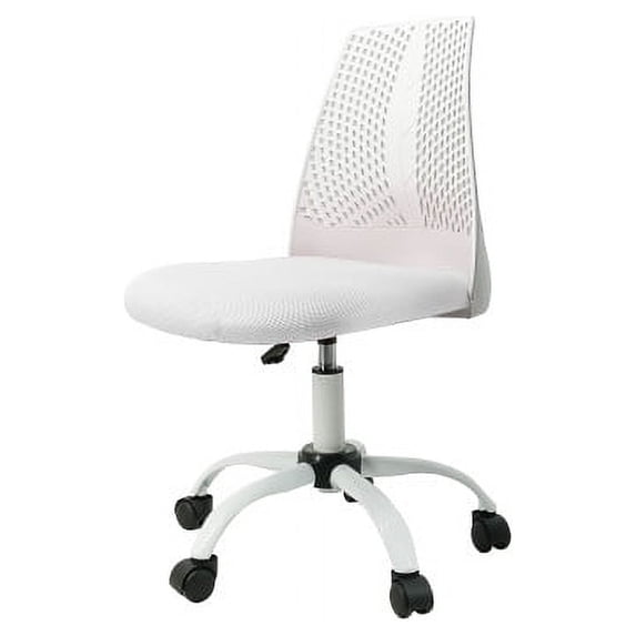 Shinpt Gaming Chair with Adjustable Seat Height 17.7" to 21.7", Ergonomic Gaming Chair with Durable Chair Base, Robust Gas Lift and Silent Casters, Home Chair with 250lbs Load Capacity, White