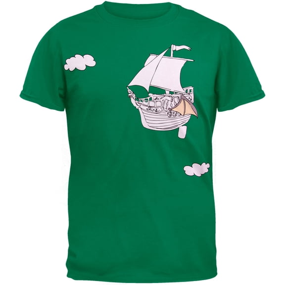 Shins Men's Ship Clouds Soft Short Sleeve T Shirt