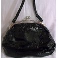 thumbnail image 1 of Shiny Black Stylish Small Fashion Party Hand Bag Purse New, 1 of 1