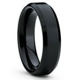 thumbnail image 1 of Shiny Black Tungsten Ring,Tungsten Carbide Ring,Engagement Ring,Black Wedding Ring,Anniversary Ring, 1 of 4