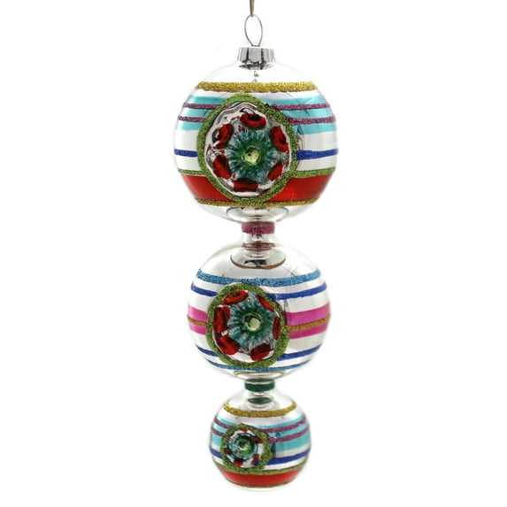 Shiny Brite Cc Three Tiered Ball Drop Glass Ornament Reflector 4027623
