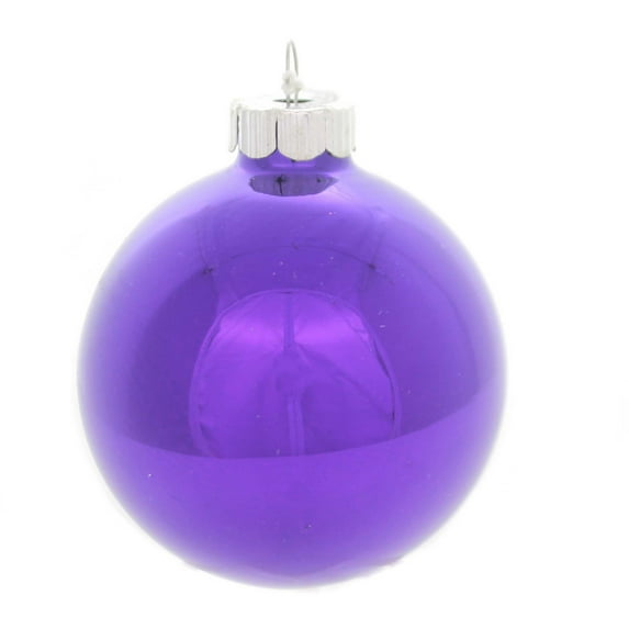 Shiny Brite Solid Round Ball Glass Christmas Ornament 4026933Sol Purple