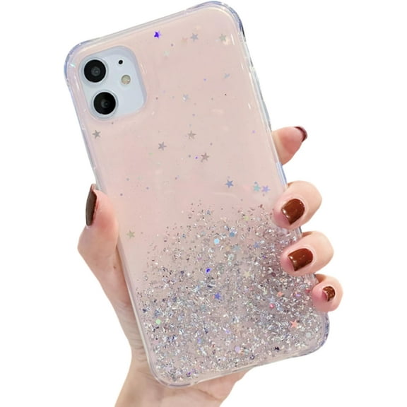 Shiny Comfortable Slim Soft TPU Phone Case for iPhone 14 15 / Plus/Pro/Pro Max Cover, Fashion Popular Glitter Personalized Dropproof Bumper