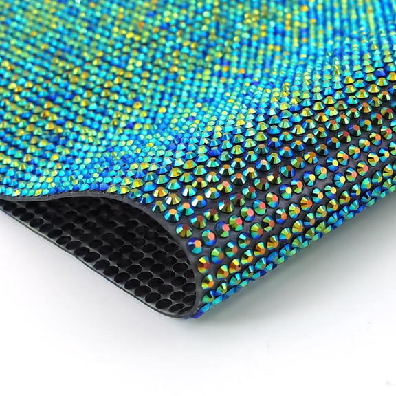 Shiny Crystal Sticker Self-Adhesive Hotfix Rhinestone Sheet 6 Colors 12/24*20/40CM DIY Clothing Car Decoration Craft Accessories