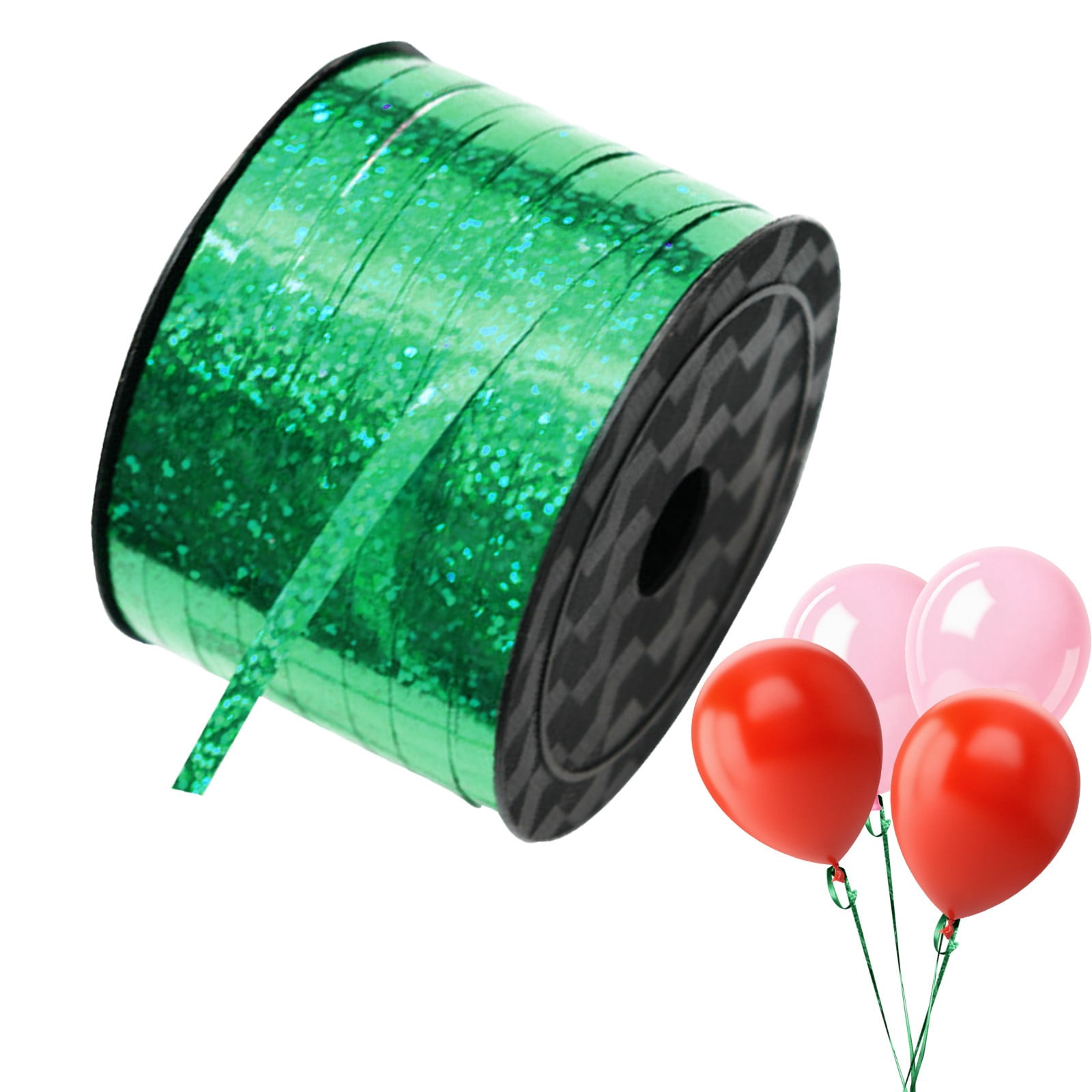 Shiny Curling Ribbon Roll, 100 Yards Crimped Balloon String for Gift ...