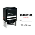 thumbnail image 1 of Shiny Date Stamp Self Inking With Received By Text Ofiice Stationery Rubber Stamper S-827D, 1 of 1