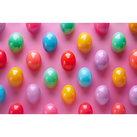 Shiny Decorated Easter Egg Pattern Edible Icing Image Cake Topper, by Tnct.
