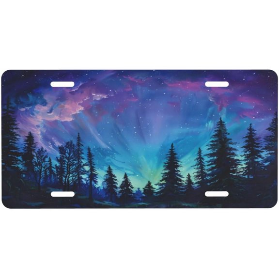 Shiny Dragonfly License Plate, Decorative Car Front License Plate, Aluminum Novelty License Plates Vanity Tag Metal Car Plate for Women Men 6 X 12 Inch