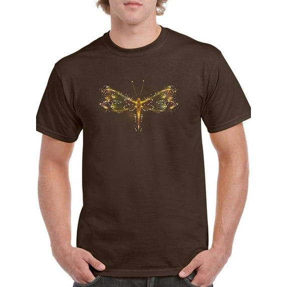 Shiny Dragonfly Neon T-Shirt Men -Image by Shutterstock, Male 3X-Large