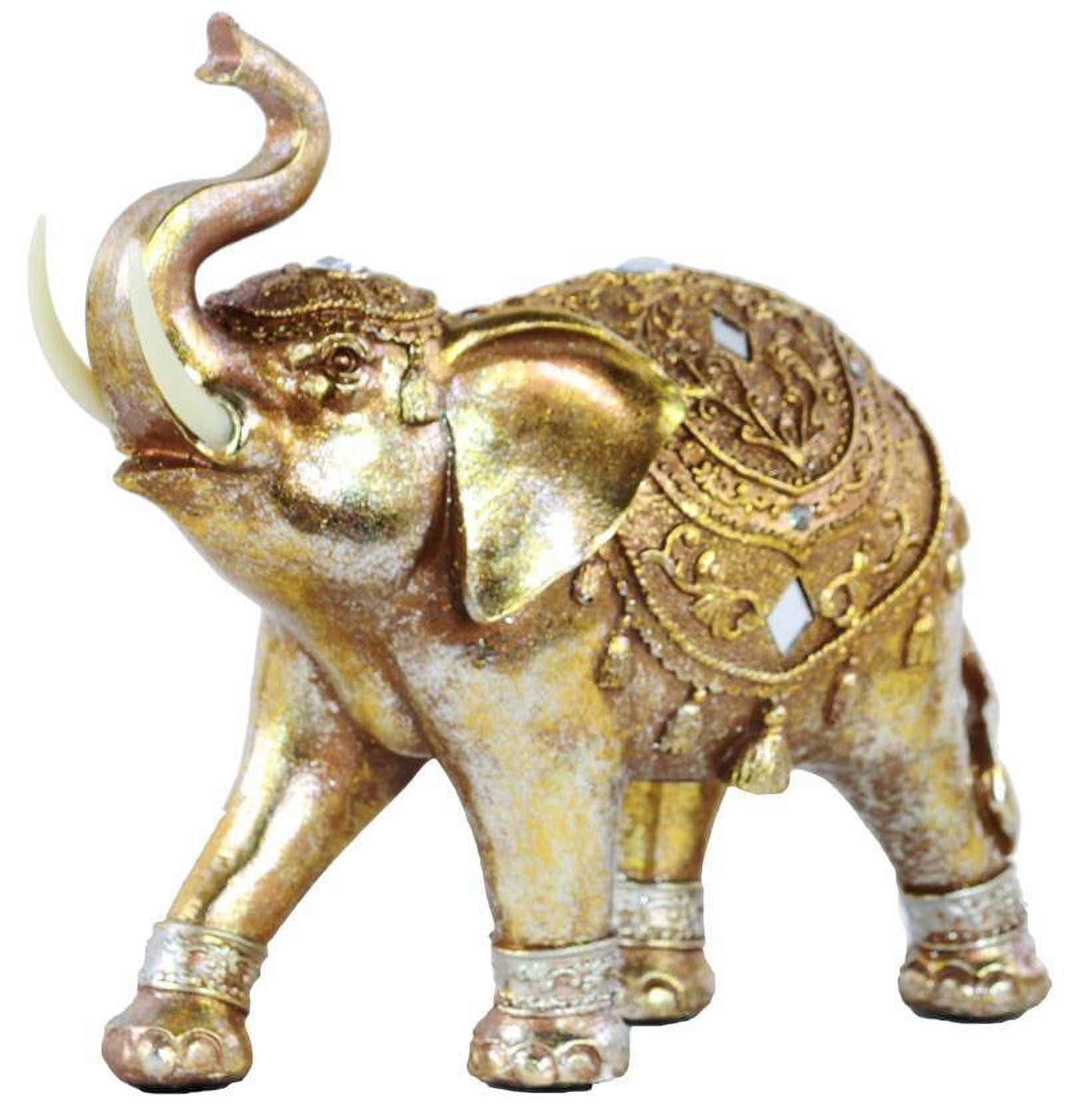 ★ BLUE ELEPHANT★ ENZO gold 03814 Fenton Lenox Hand Painted Glass Figurine Indigo the Little