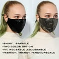 thumbnail image 1 of Shiny Fashion Mask Washable Reusable Gold Sparkle, 1 of 10
