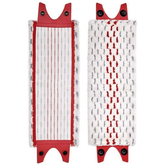 Shiny Floors with Scrubbing Strips, Reusable & Machine Washable Microfibre Mop Pads, Optimal on Oil Stains, Quick Drying for Wet Dry Use, Compatible with Vileda UltraMax/UltraMaT