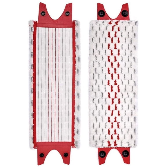Shiny Floors with Scrubbing Strips, Reusable & Machine Washable Microfibre Mop Pads, Optimal on Oil Stains, Quick Drying for Wet Dry Use, Compatible with Vileda UltraMax/UltraMaT