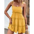 thumbnail image 1 of Shiny Frill Spaghetti Strap Tiered Dress, 1 of 1