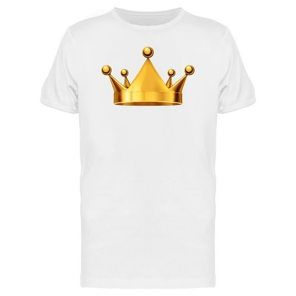 Shiny Golden Crown T-Shirt Men -Image by Shutterstock, Male 4X-Large