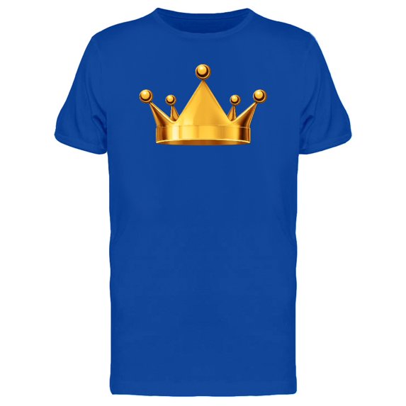 Shiny Golden Crown T-Shirt Men -Image by Shutterstock, Male 4X-Large