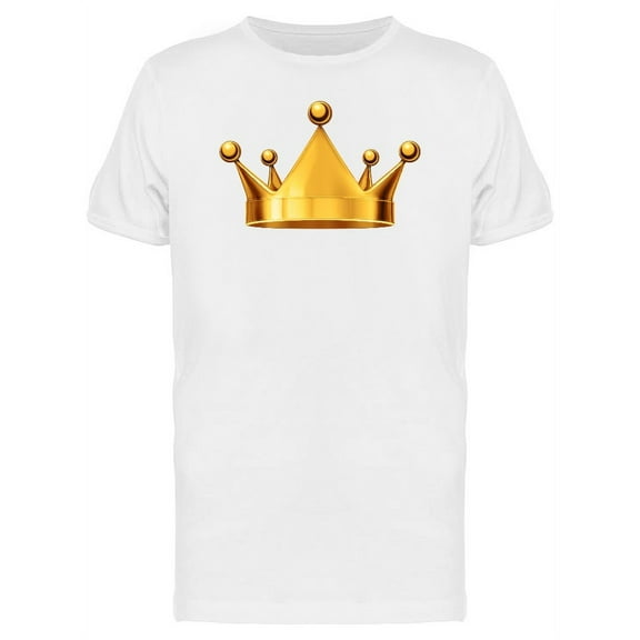 Shiny Golden Crown T-Shirt Men -Image by Shutterstock, Male Small